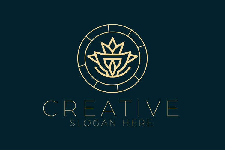 Luxury Lotus Flower Mandala Logo