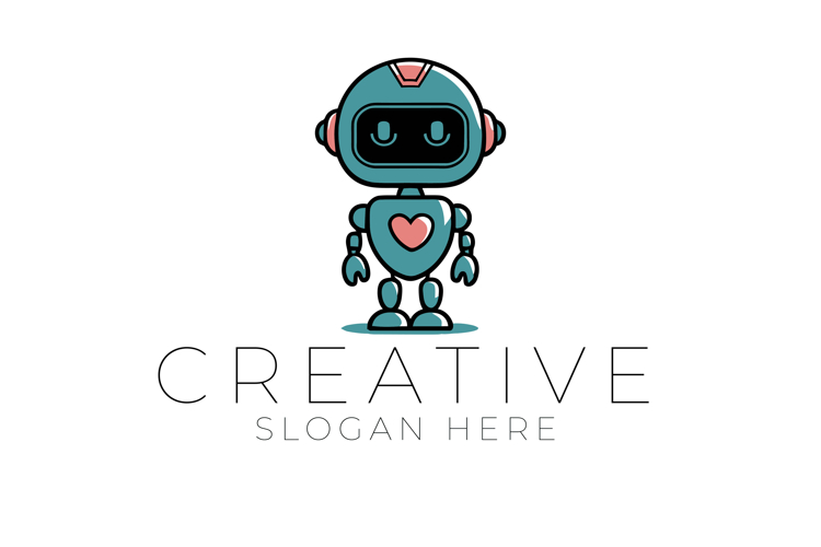 Cute AI Chatbot Logo
