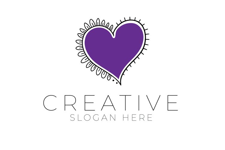 Doodle Heart Creative Logo