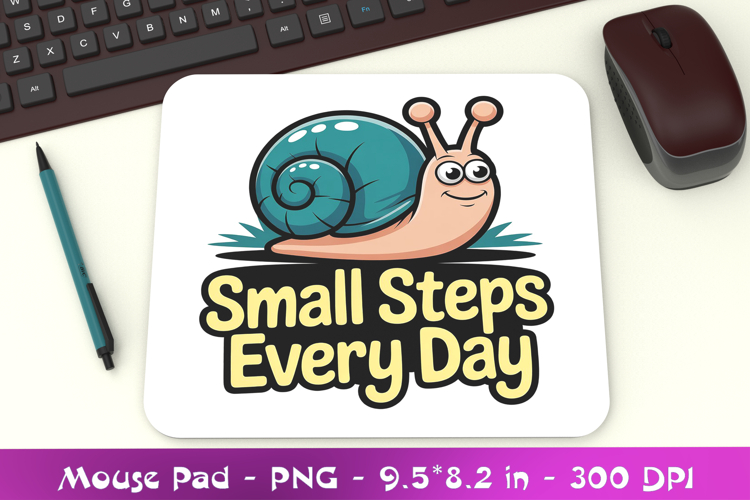 Snail Motivation Mousepad Sublimation PNG