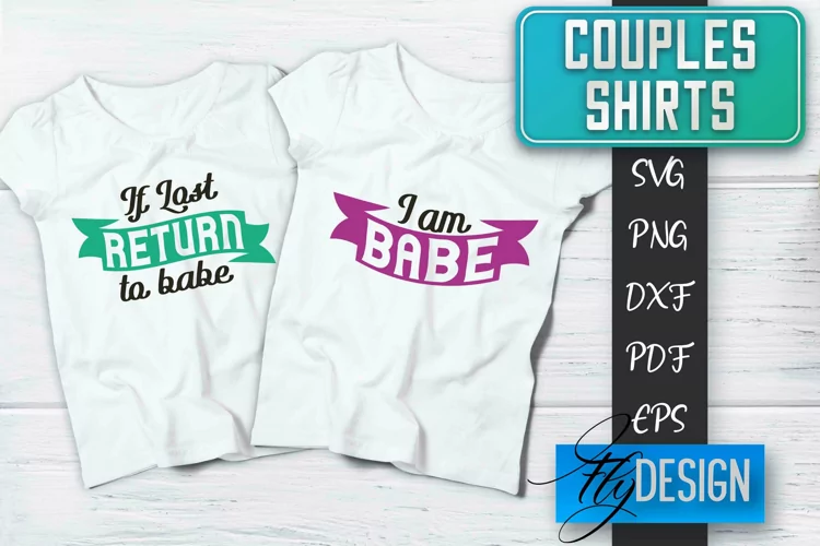 Couples Shirts SVG Design | Quotes SVG | T-Shirt Design v.1