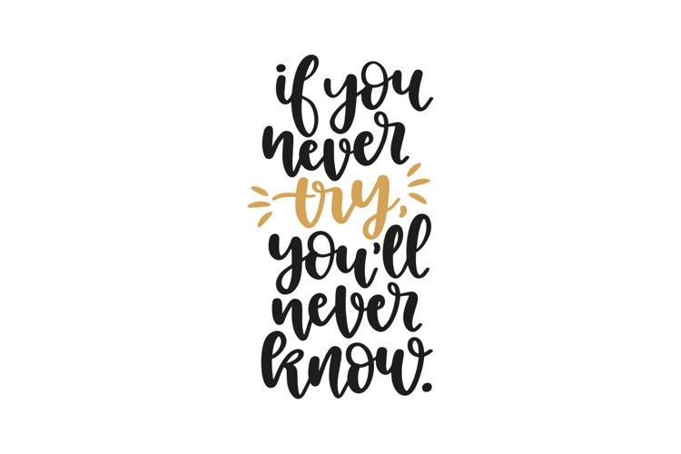 If You Never Try Youll Never Know