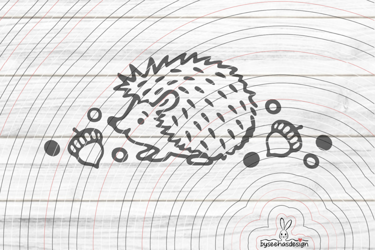 Hedgehog Cutting file SVG DXF