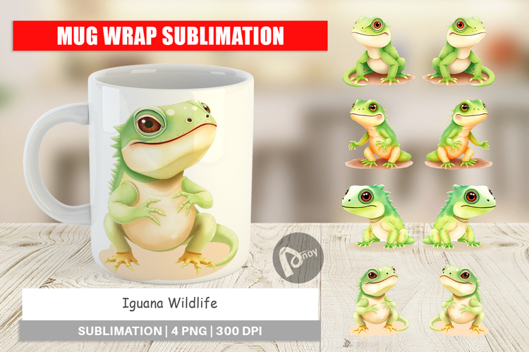 Mug Wrap Iguana Wildlife