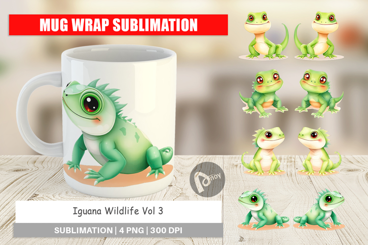 Mug Wrap Iguana Wildlife
