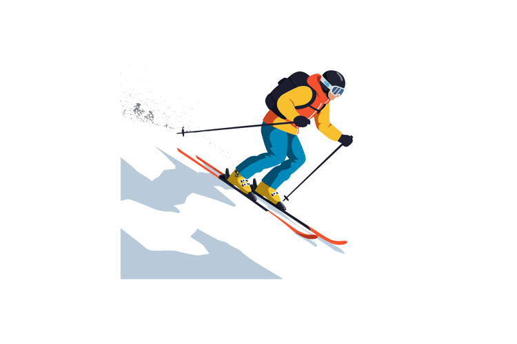 Skier Clipart Image 14