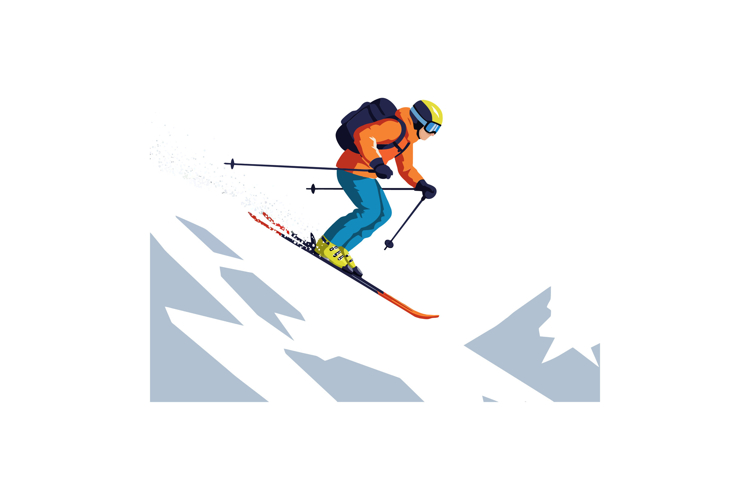 Skier Clipart Image 13
