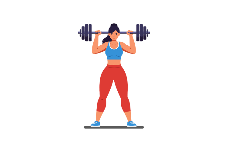 Lifting Weights Clipart Image 2