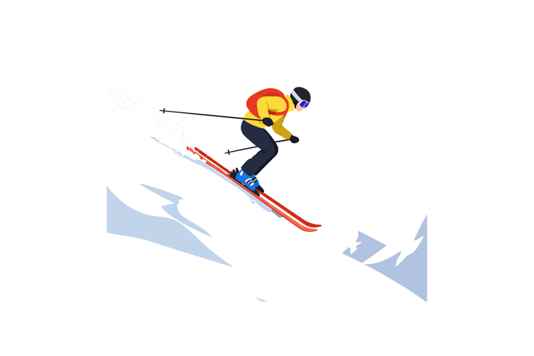 Skier Clipart Image 12