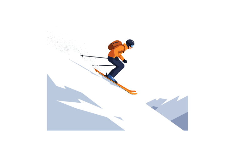 Skier Clipart Image 11