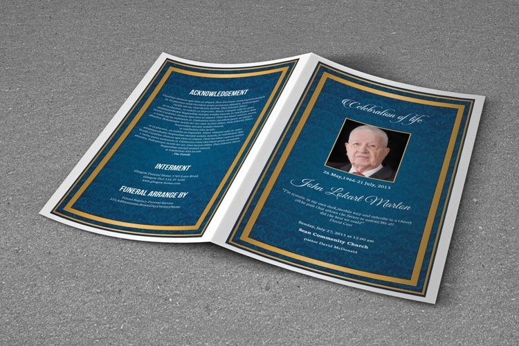 Printable Funeral Program Template