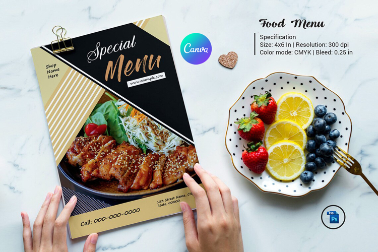 Restaurant Flyer Template, Canva