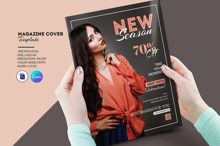 Magazine Cover Template. Canva