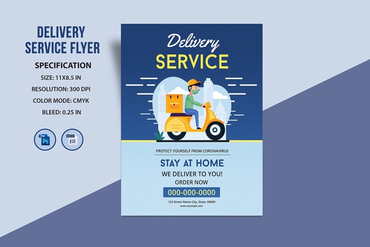 Delivery Service Flyer Template