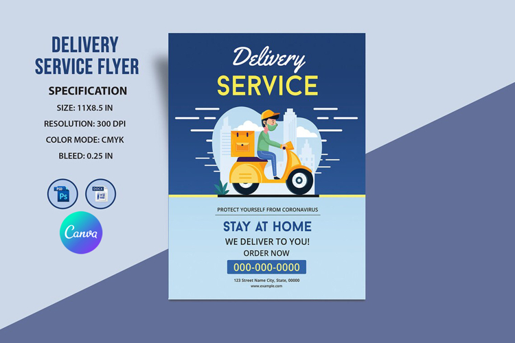 Delivery Service Flyer Template
