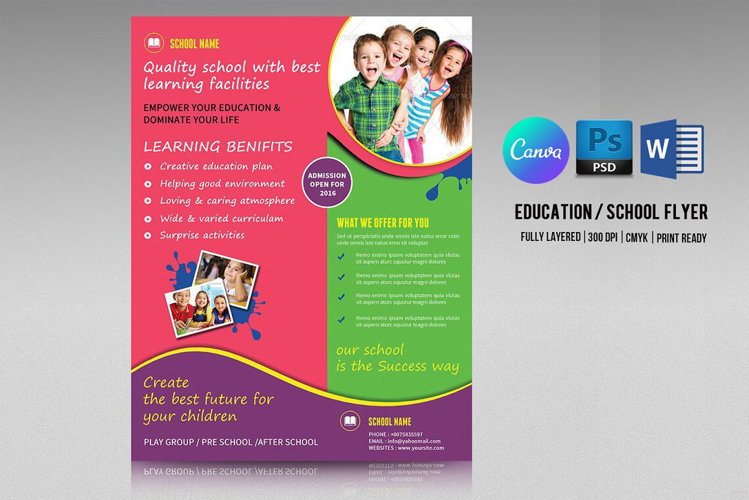 School Admission Flyer Template