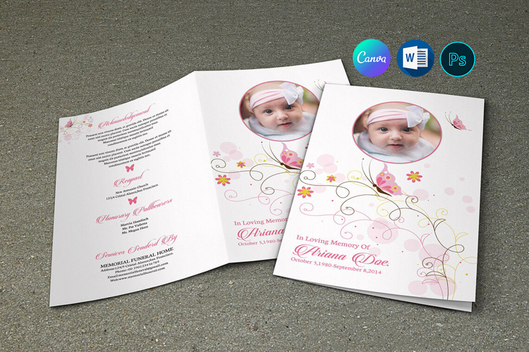 Child Funeral Program Template