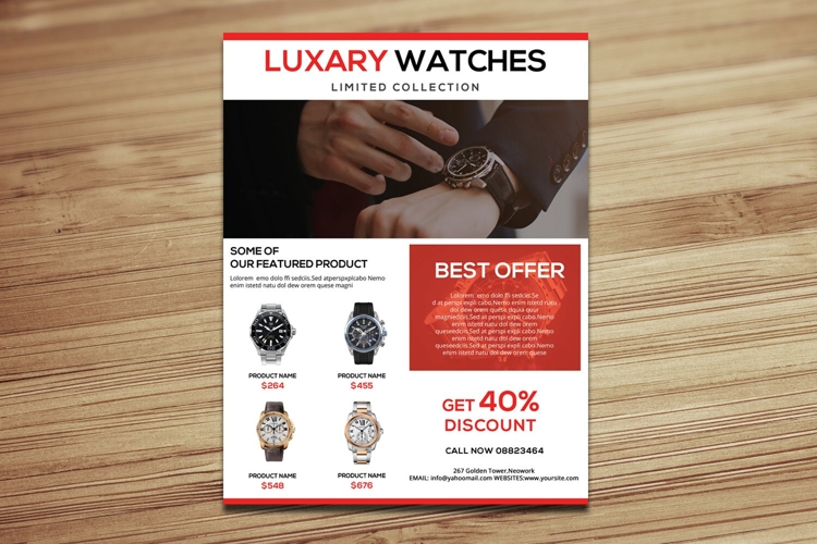 Product Promotion Flyer. Word and Psd