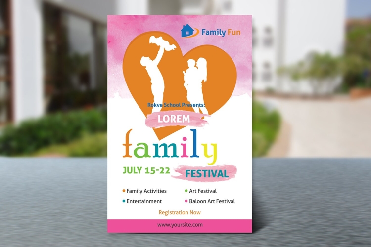 Family Festival Flyer Template