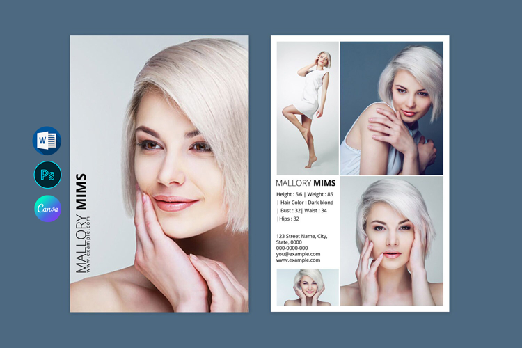 Model Comp Card Template