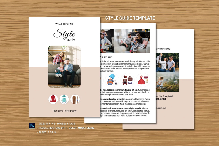 Photographer Style Guide Template