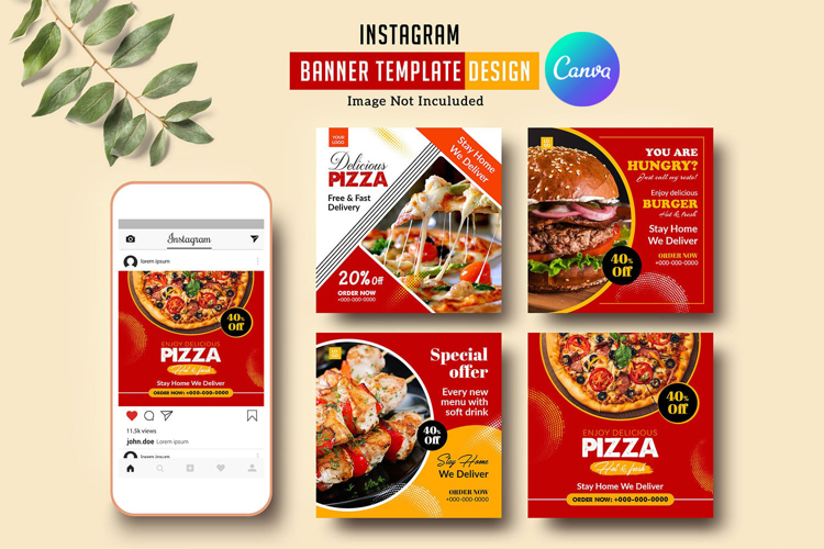 Restaurant Instagram Post Template