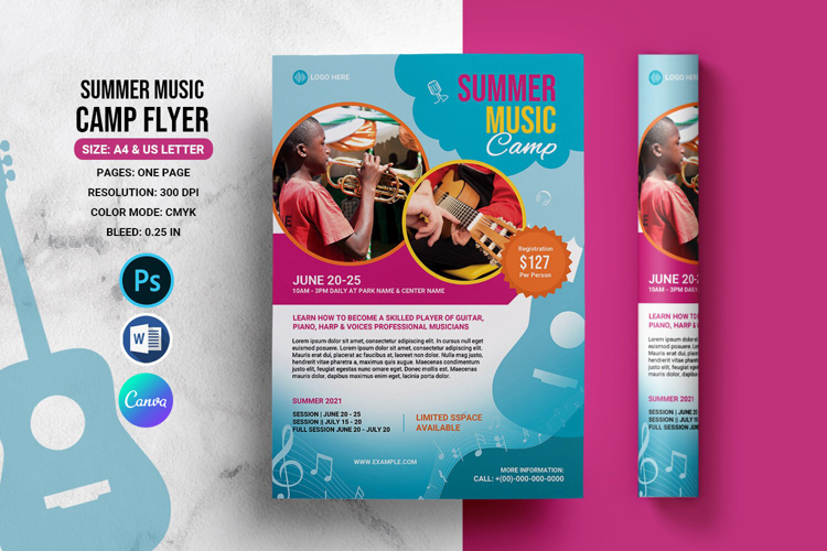 Summer Music Camp Flyer