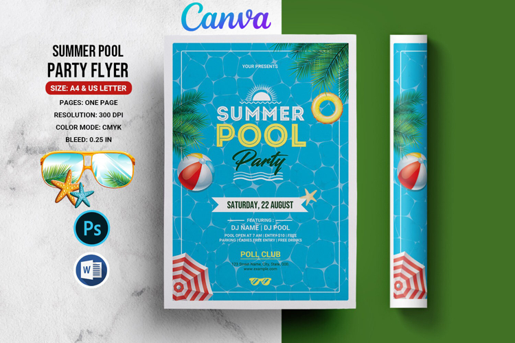 Pool Party Flyer Template Image 11