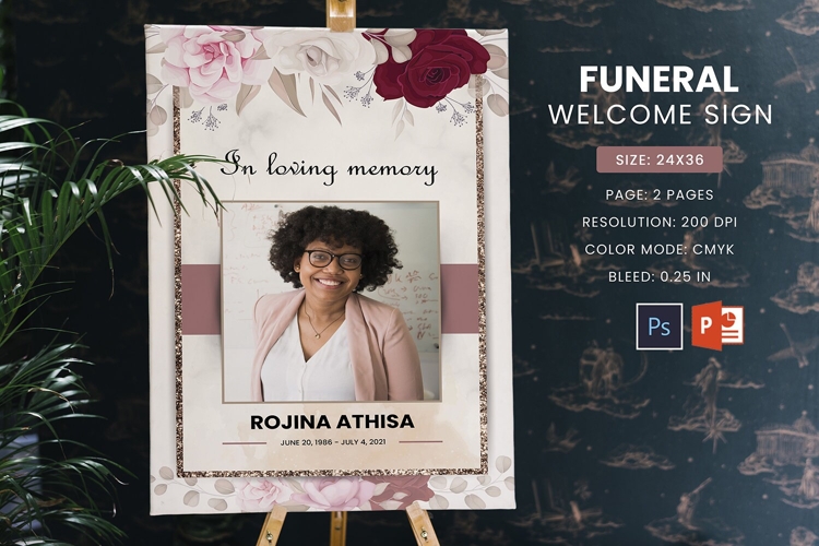 Funeral Welcome Sign Template