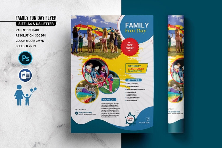 Family Fun Day Flyer Template