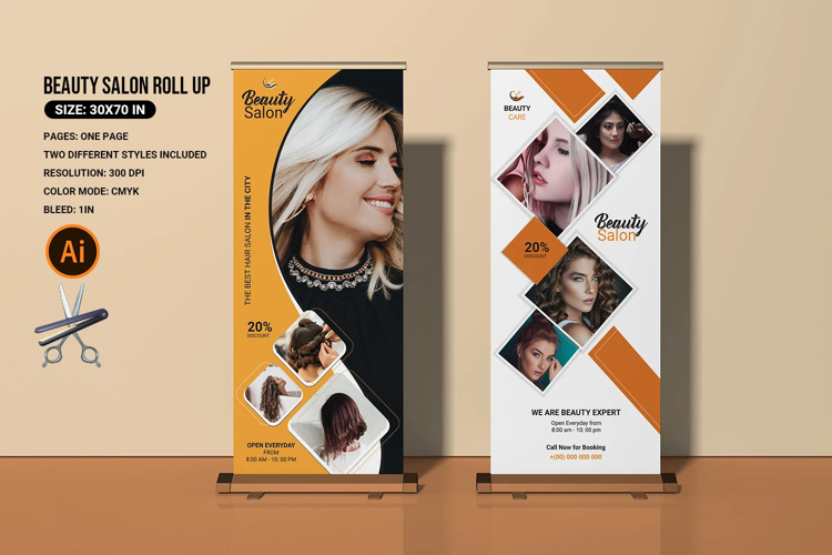 Beauty Salon Roll Up Banner