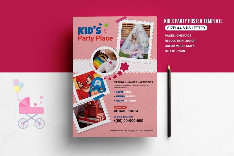 Kids Party Place Poster / Flyer