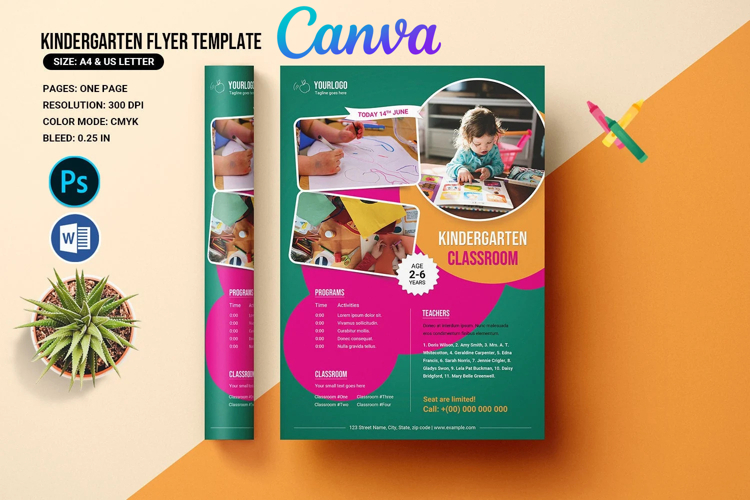 Kindergarten Admission Flyer Template