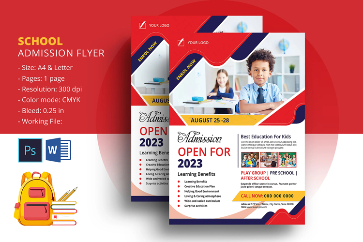 School Admission Promotional Flyer
