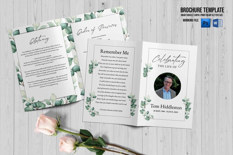 Funeral Program Template example image 1