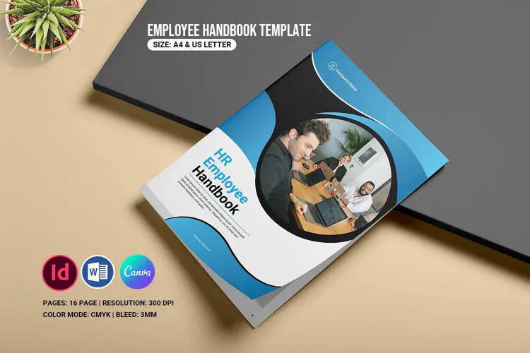 HR / Employee Handbook Template. Canva, Indesign & Word