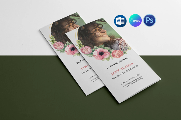 Trifold Funeral Template