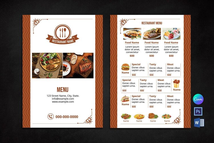 Restaurant Menu Template example image 1