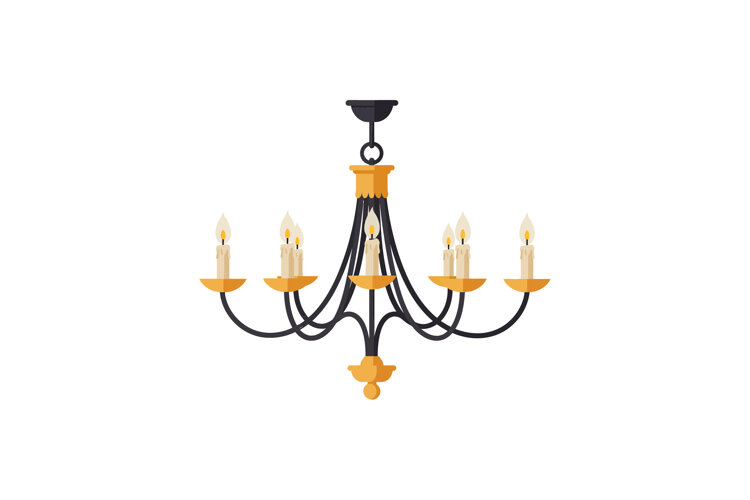 Elegant chandelier design featuring warm colors in a minimal example image 1