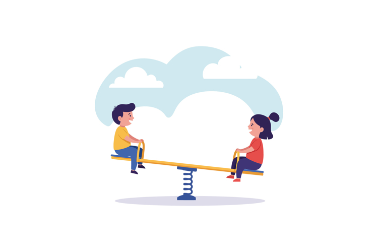 Seesaw Clipart Image 4