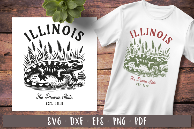 Illinois svg | Vintage United states design