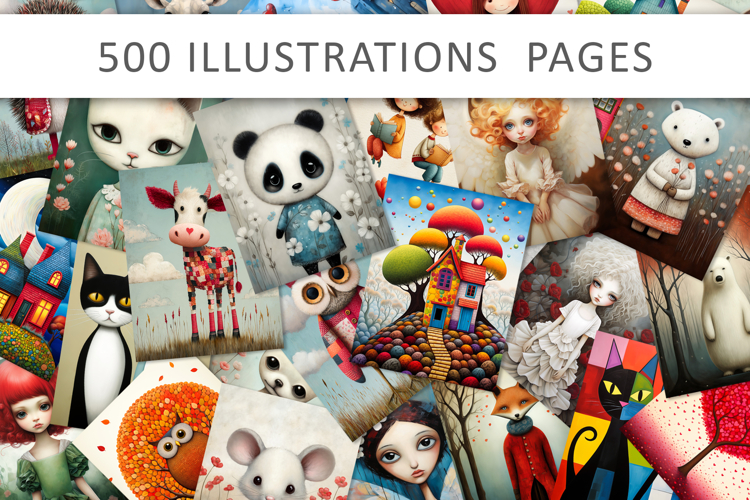 Children Illustrations Junk Journal Pages