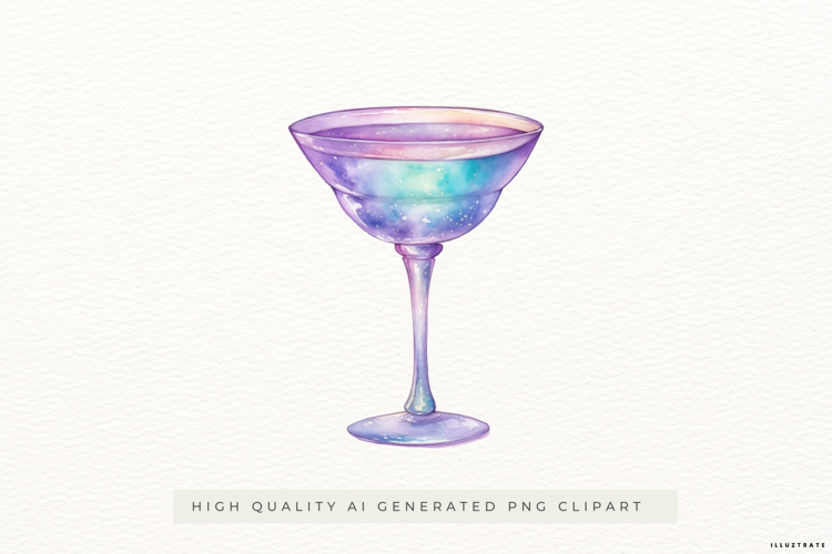 Cocktail Glass PNG, Fancy Drink Illustration for Parties