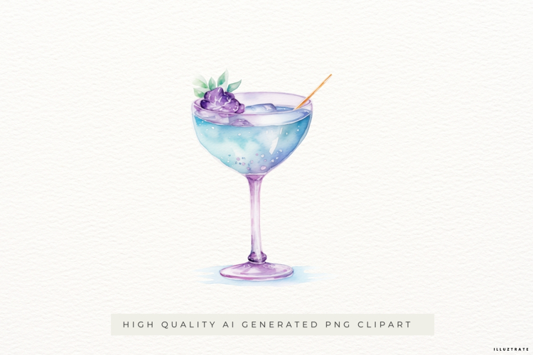 Cocktail Glass PNG, Fancy Drink Illustration for Parties