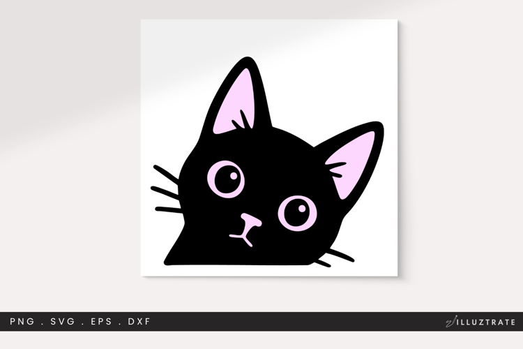 Cat Face Layered SVG File Multi-Layer Kitty Design
