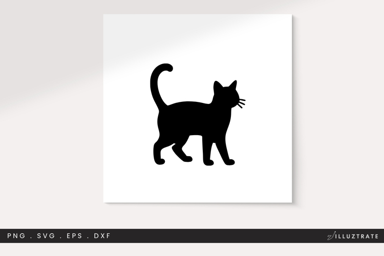 Cat Walking SVG File Feline Strut Silhouette