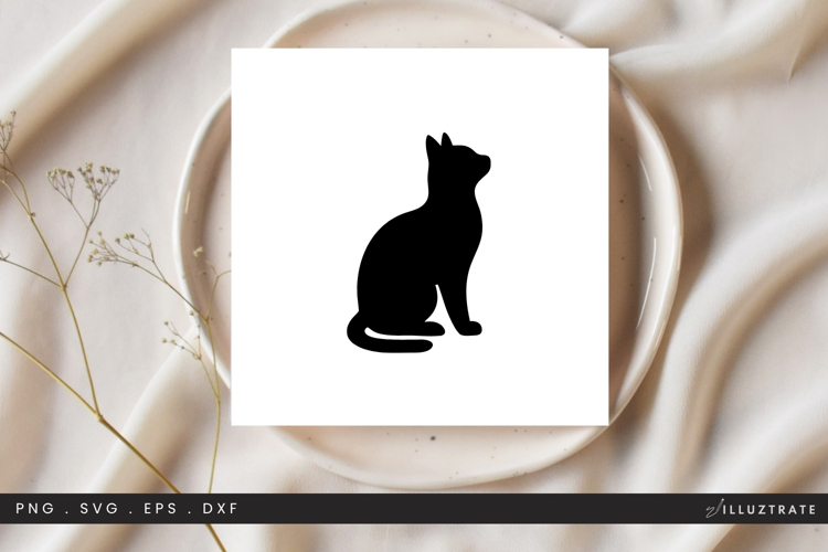 Cat Looking Up SVG File Curious Kitty Design
