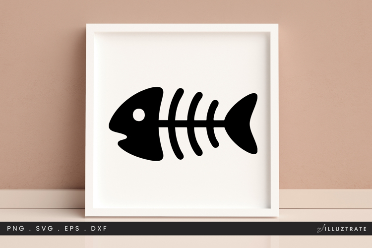 Fish Bone SVG File Cat Treat Silhouette