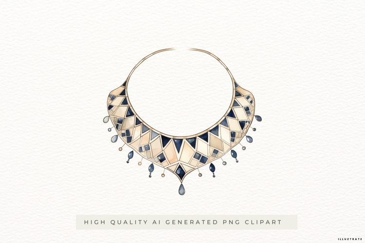Statement Watercolor Necklace PNG Clipart