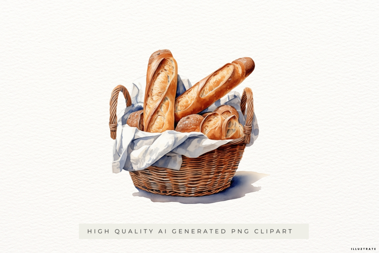 Parisian Bread PNG Clipart, French Bakery Basket